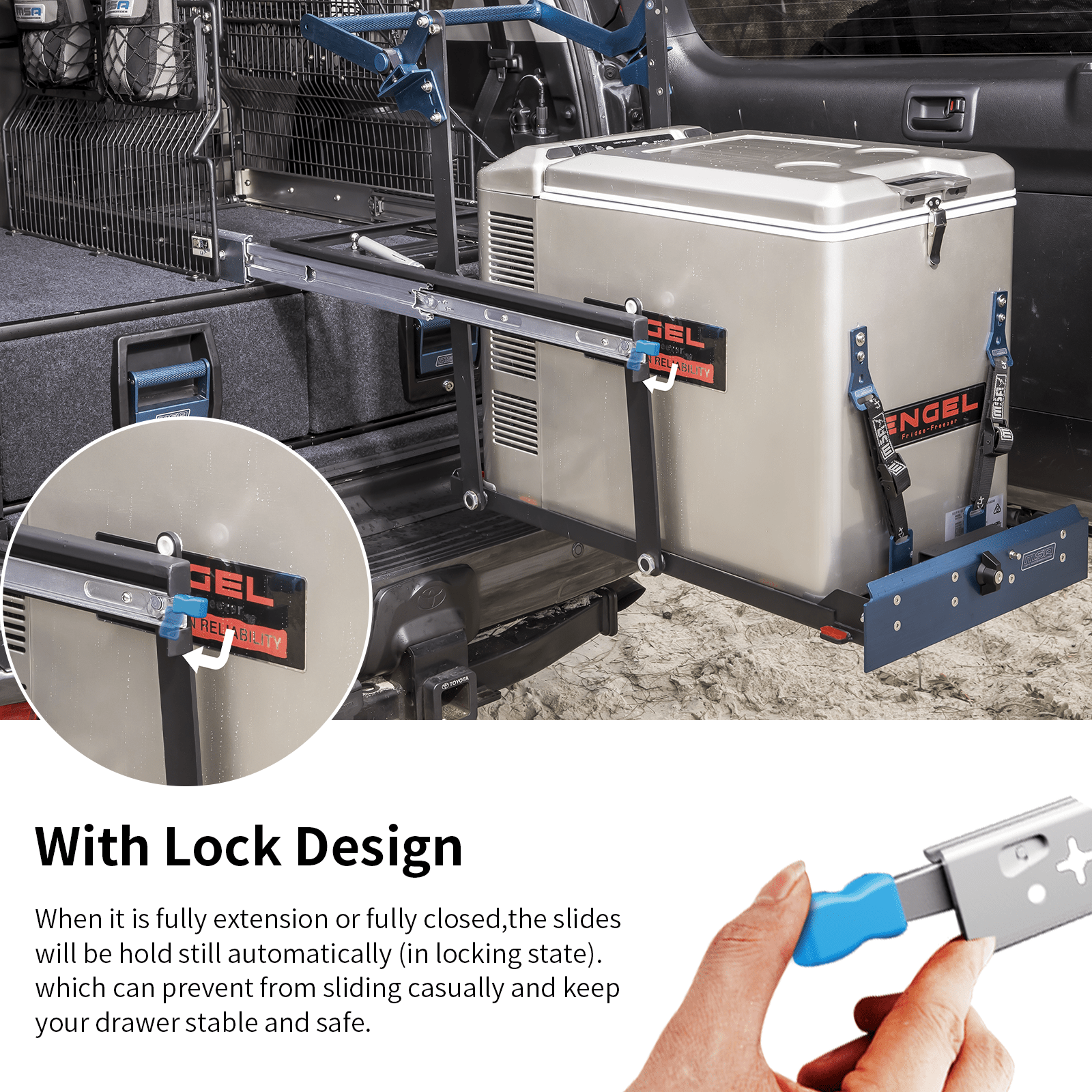 YENUO Heavy Duty Locking Drawer Slides Full Extension Runners With Lock 12 14 16 18 20 22 24 26 28 30 32 34 36 38 40 Inch Side Mount Ball Bearing Rails Track Glides 250 Lbs 1 Pair (With Lock) - YENUO
