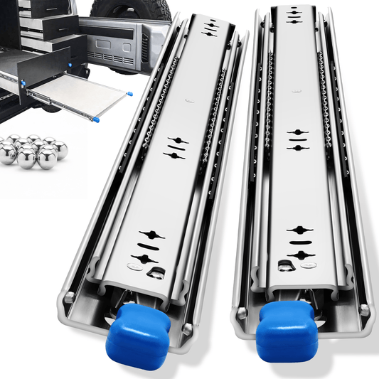 YENUO Heavy Duty Locking Drawer Slides Full Extension Runners With Lock 12 14 16 18 20 22 24 26 28 30 32 34 36 38 40 Inch Side Mount Ball Bearing Rails Track Glides 250 Lbs 1 Pair (With Lock) - YENUO