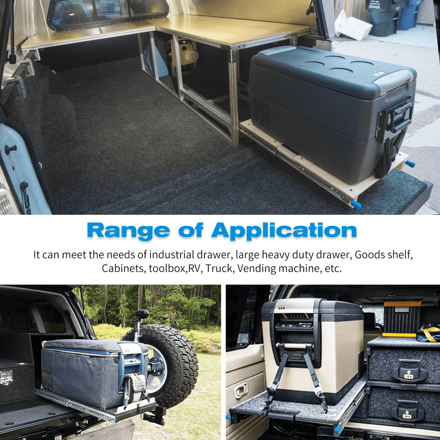 YENUO Heavy Duty Locking Drawer Slides Full Extension Runners With Lock 12 14 16 18 20 22 24 26 28 30 32 34 36 38 40 Inch Side Mount Ball Bearing Rails Track Glides 250 Lbs 1 Pair (With Lock) - YENUO